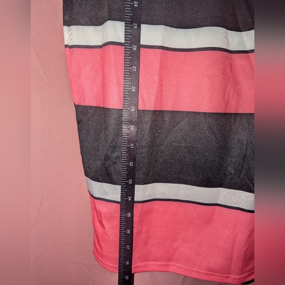 Black and Pink Colorblock Midi Dress 16/2XL - Picture 7 of 12